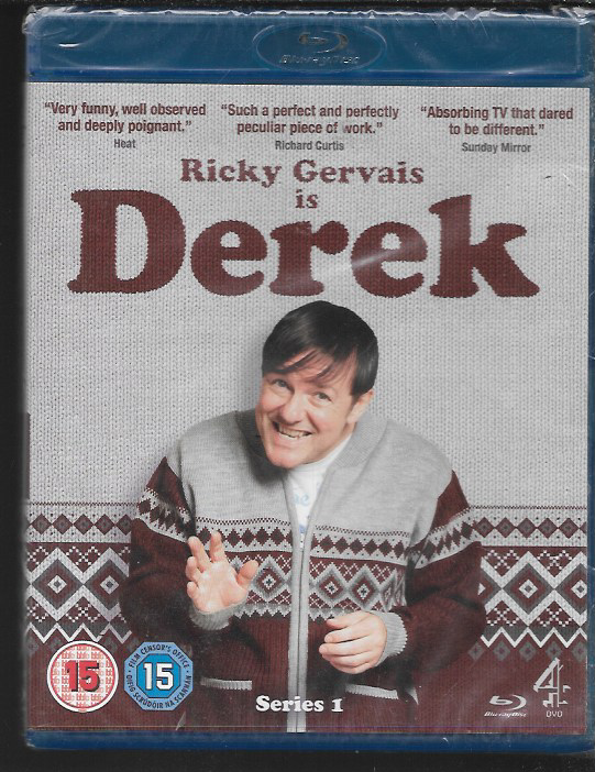 DEREK COMPLETE SERIES ONE FIRST (1) B/2 BLU RAY DVD RICKY GERVAIS NEW/SEALED