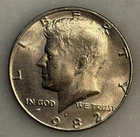 1982-P Kennedy Half Dollar - VF - Very Fine