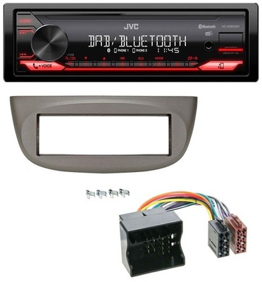 JVC Bluetooth USB DAB MP3 Autoradio für Renault Twingo 07-14 beige-grau