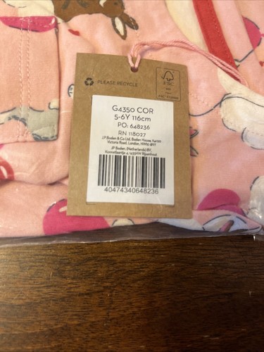 Boden Vestito Manica Lunga Bambina Pasqua Primavera Rosa 5-6 Y Palloncini Conigli - Foto 6 di 8