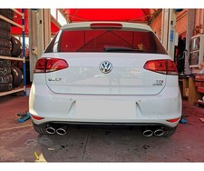 Edelstahl Sportauspuff Endschalldämpfer für VW Golf 7 bis 2016 Endrohre 95x65mm