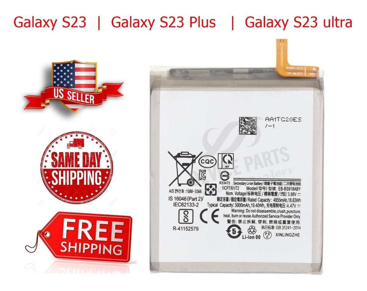 New battery for Samsung Galaxy S23 Ultra Plus 5G Replacement