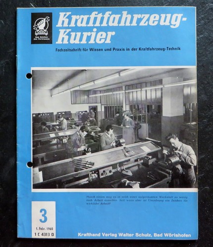 Kraftfahrzeug-Kurier 03/60 Einstellen von Radlagern, Kondensator, Wankel-Motor