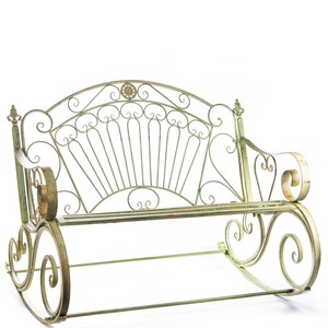 Metall Schaukelbank Antik Gartenbank Park Garten Vintage Metall Sw180093aw Ebay