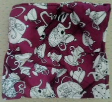 Quilted Fabric Reversible Teacup-Themed Tea/Mug Cozy/Hot Pad