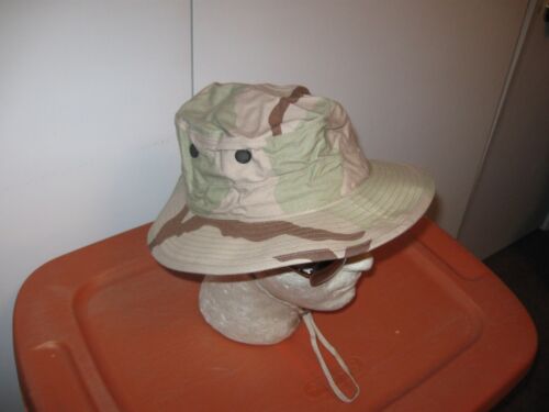 EE. UU. DCU Uniforme de Combate del Desierto Boonie Sombrero Gorra Talla 7 Mediano Nuevo Blem 13-D - Imagen 2 de 7