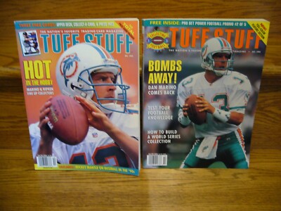Lot of 2 Tuff Stuff DAN MARINO Oct 1994 Dec 1995 Sports Magazines MIAMI DOLPHINS