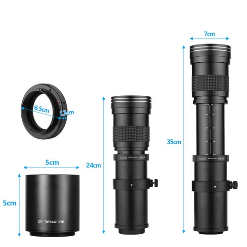 MF Telephoto Zoom Lens F/8.3-16 420-800mm T Mount + /CPL/FLD J4K4 - Picture 11 of 12