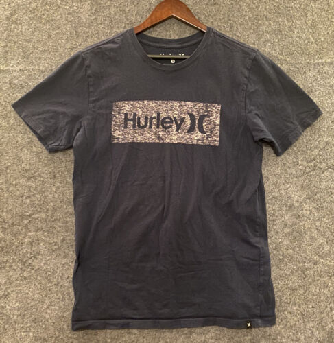 Hurley Graphic T-Shirt Navy Blue Men’s Size Small Short Sleeve Logo Tee - Picture 1 of 6