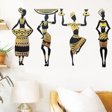 Tribal Women 4 Pcs. Set Abstract Wall Home Room Wall Art