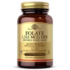Solgar Folic Acid 800 mcg 250 Vegetable Capsule