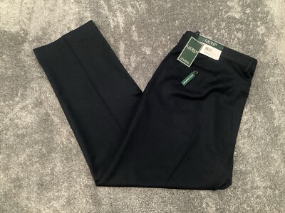 Lauren Ralph Lauren Mens Size 44x30 Edgewood Navy Blue Comfort Dress Pants New.