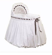 Baby Bedding Pretty Ribbon Bassinet Bedding Set, Chocolate
