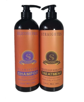 Vegan Brazilian Keratin Formaldehyde Free For All type of hair  33.8 oz/ 1L