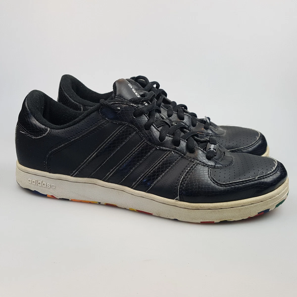 Adidas leather clearance shoes black au