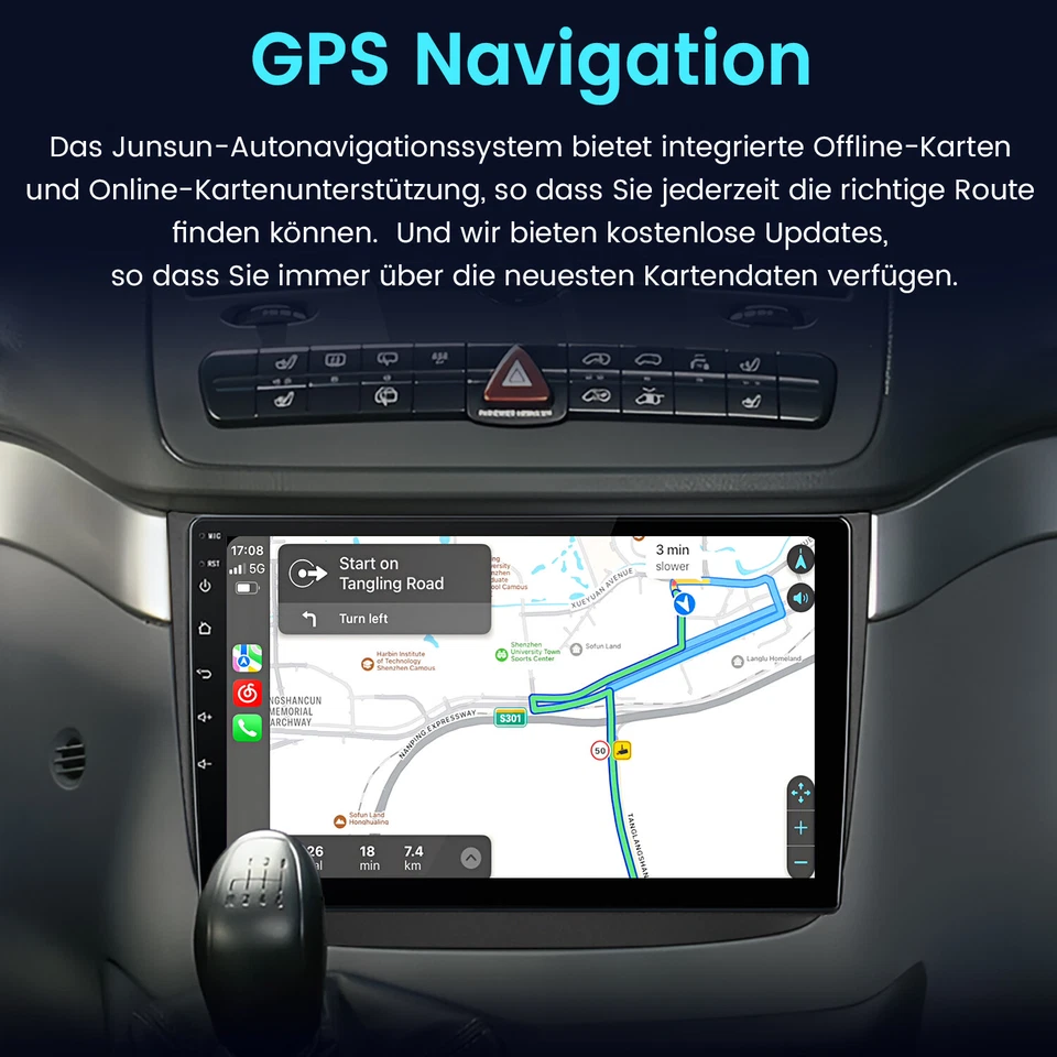 Apple Carplay Autoradio GPS Für Mercedes Benz W639 Vito Viano W906 Sprinter W169 - Bild 4 von 4