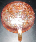 Vintage Marigold Carnival Glass Candy Nut Dish With Handle Leaves Floral — photo 6