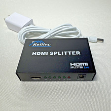 HDMI Splitter 1 in 4 Out V1.4b Powered HDMI Video Splitter with AC Adaptor