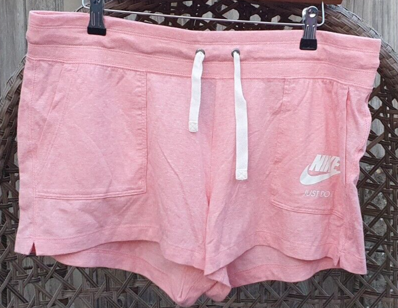 Nike Fabulous Pinky Coral Marl Jersey Light Weight Shorts Size XL