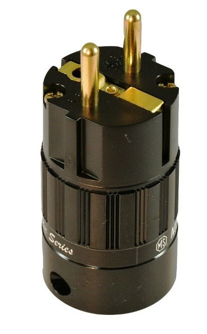 MS HD Power MS-GP Schuko Mains Plug - Gold