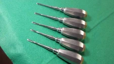 5 PCS O.R GRADE STRAIGHT DENTAL APICAL ROOT TIP ELEVATOR 3MM WITH GOLD HANDLE