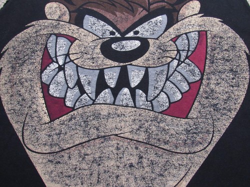 Vtg 1993 TAZ Big Face T-SHIRT Men 2XL Tank Top Sleeveless 90s Looney Tunes Devil - Picture 7 of 9