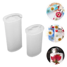 2PCS Protective Cover Mold Silicone Casting Molds Resin Art Bottle Ashtray New