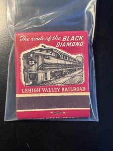 MATCHBOOK - LEHIGH VALLEY RAILROAD - BLACK DIAMOND ROUTE  - UNSTRUCK!
