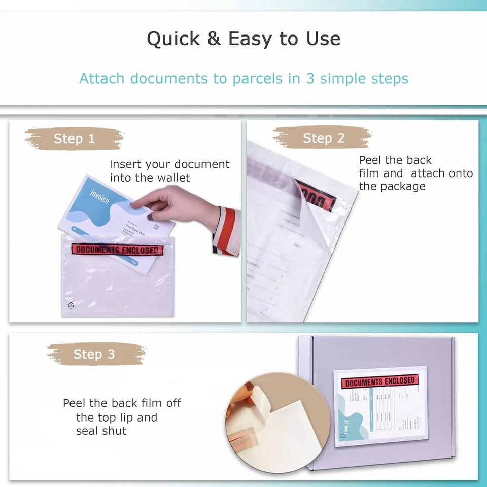 Documents Enclosed Wallets Envelopes Printed Plain Self Adhesive A7 A6 A5 DL - Image 2 of 4