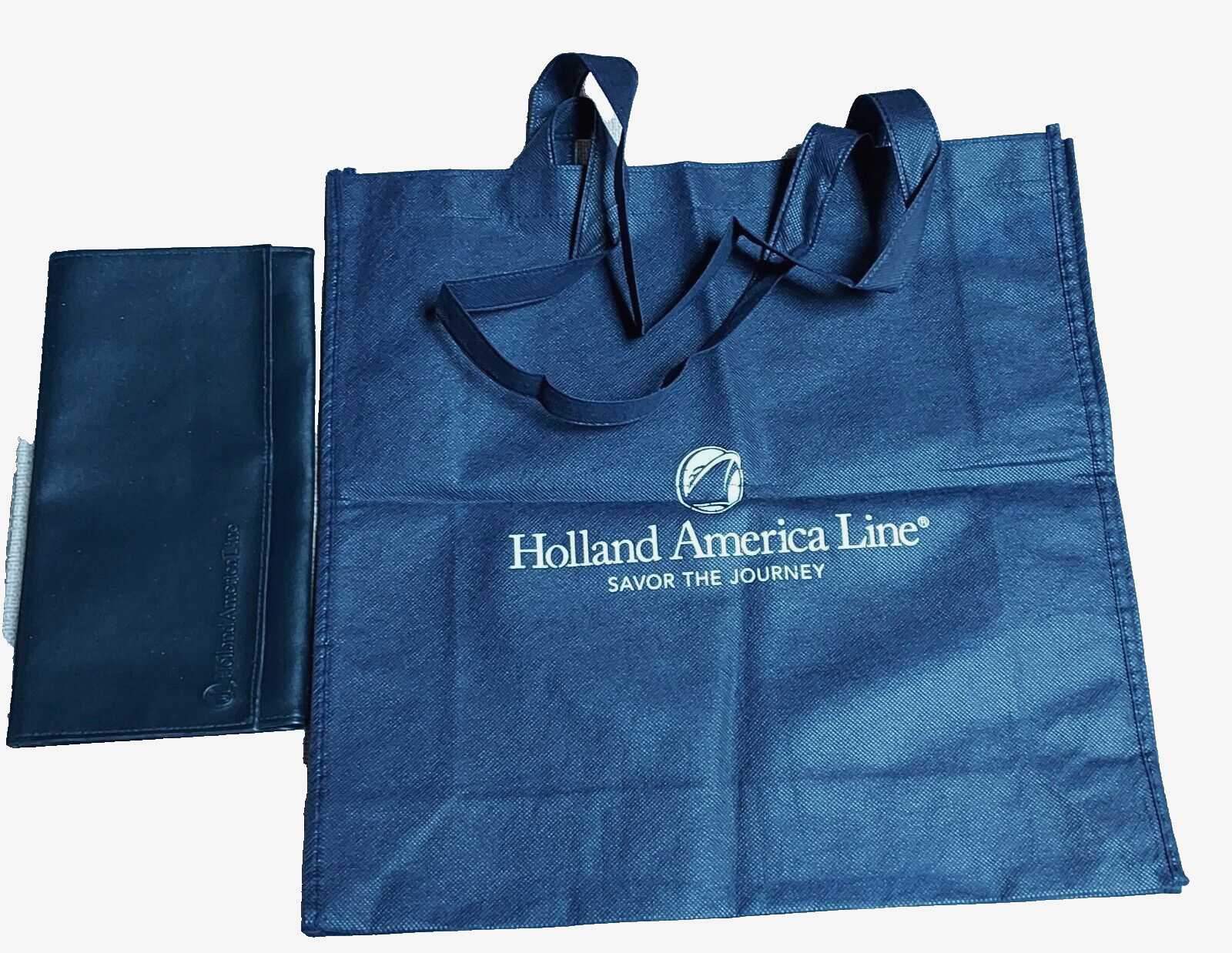 Navy Blue Holland America Travel Passport Holder with Reusable Bag-image