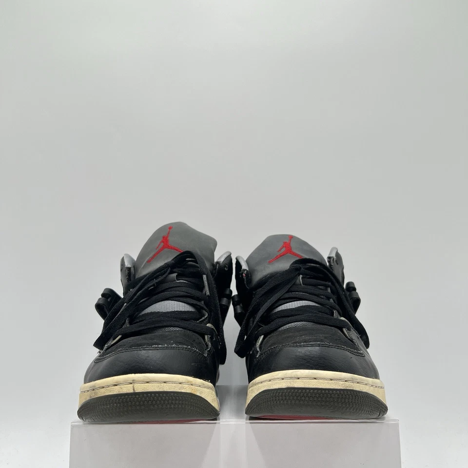 Jordan Flight 45 Shoes Men’s 9 Leather Fabric Black Cool Gray 644846-006 - Image 4 of 4