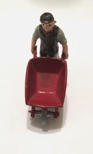 Johillco John Hill & Co J. Hill Hollowcast Metal Figure MAN Pushing WHEELBARROW