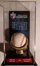 MLB BOSTON RED SOX DAVID ORTIZ Autograph Baseball & Gold Glove Display FANATICS