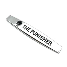 Car Styling Metal The Punisher Skull Badge Side Fender Rear Trunk Emblem Sticker