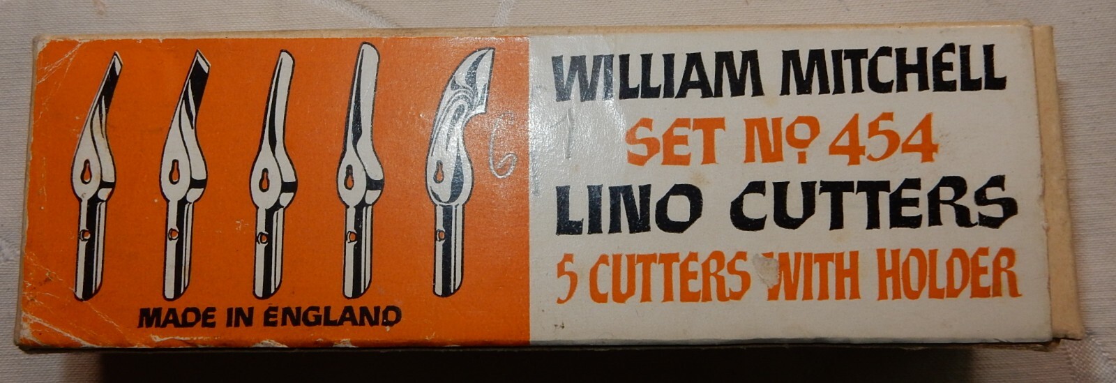 ANTIQUE WILLIAM MITHCELL SET No 454 LINO CUTTERS WITH HOLDER + BOX eBay
