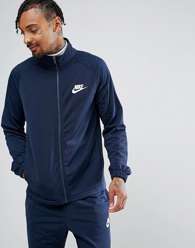 Nike NSW Polyknit Tracksuit Xtra Large Navy Blue - Picture 2 of 10