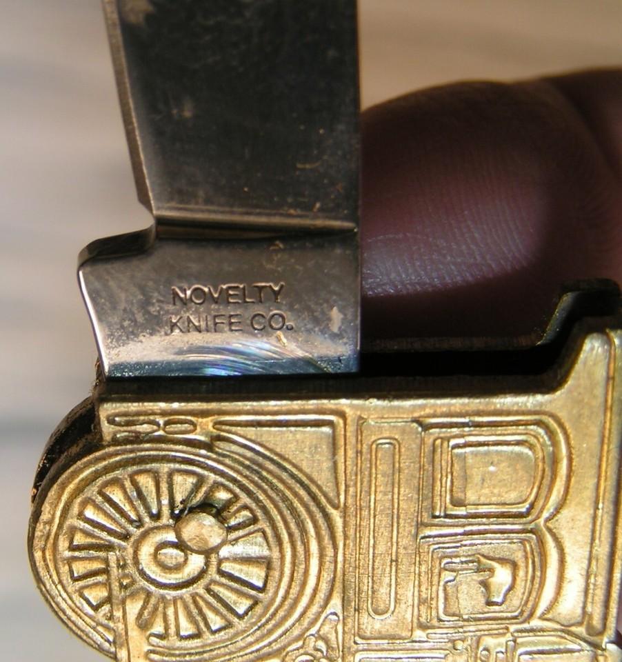 Vintage Early Style Steam Shape Pocket Knife with Folding