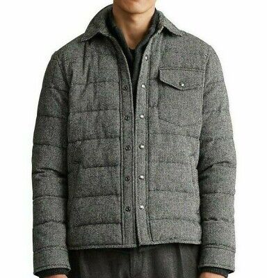 Polo Ralph Lauren Wool Tweed Herringbone 750 Down Quilted Shirt Jacket  Gentleman | eBay