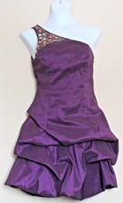 Purple formal beaded sequins Beautiful Dance Prom one shoulder sequins size 8