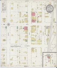 20" x 24" 1899 Map Of Yates City Knox County Illinois Sanborn Fire Insurance