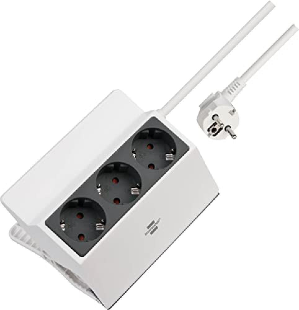 (TG. 3m) Brennenstuhl Clampable 3-Way Power Strip (Multiple Socket for Attaching