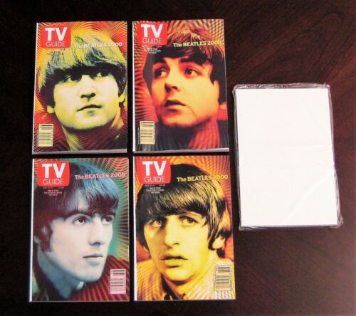 The Beatles - 4 przewodniki telewizyjne listopad 2000 + biały album przewodnik telewizyjny (5 przewodników, 5 kart proof) - Zdjęcie 1 z 12