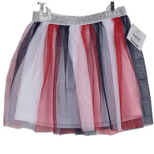 NWT July 4th Girl  s 4/5 Glitter Tulle Tutu Flag Skirt Red/White/Blue Patriotic
