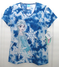 Disney Cherokee Tooniforms Frozen Scrub Top Women's Size XS NWT