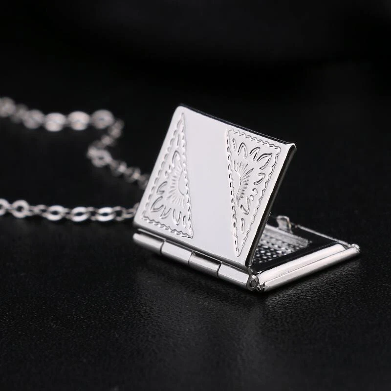 Silver box best sale pendant