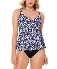 Swim Solutions Jewels PriTummy Control One-Piece Swimsuit Multicolor 8