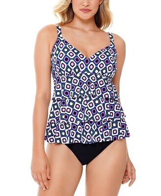 Swim Solutions Jewels PriTummy Control One-Piece Swimsuit Multicolor 8