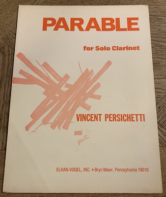 Parable for Solo Clarinet  Vincent Persichetti Sheet Music
