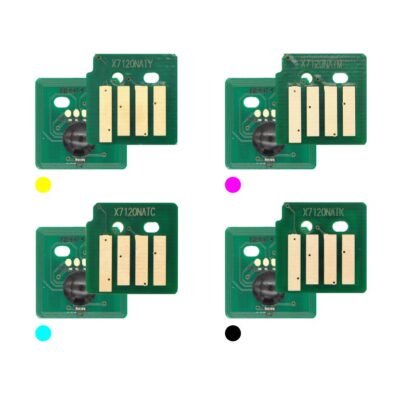 4x Toner Chip Y/M/C/K passt für Xerox WorkCentre 7120 006R01453 ..56 metered