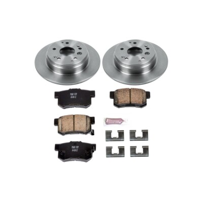 KOE5399 Powerstop 2-Wheel Set Brake Disc and Pad Kits Rear for Honda Element TL